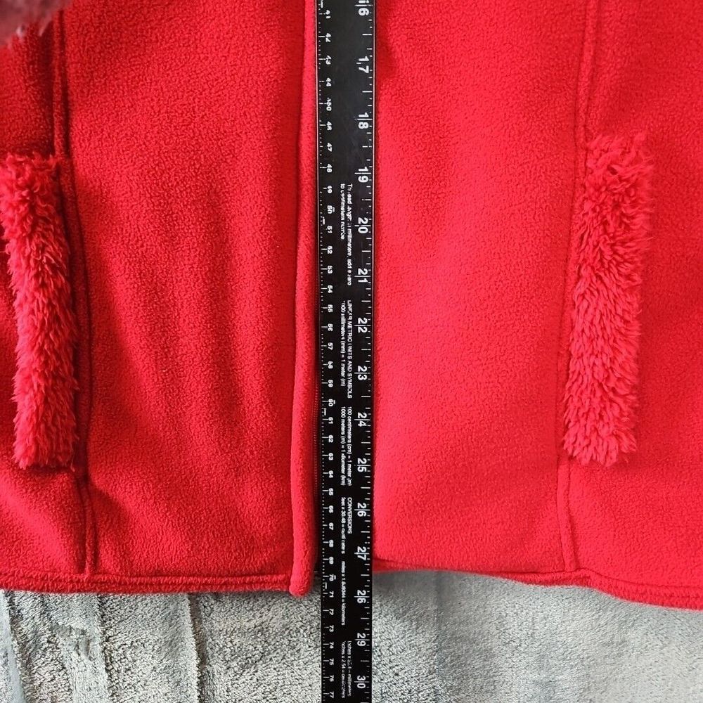 jane ashley vest Red Lg fleece full zip - Picture 5 of 10